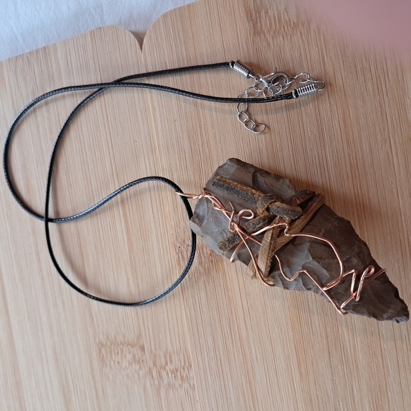 Artisan Wire Wrapped Stone Necklace - Picture 4 of 5
